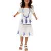 Ally Paneled Waist Embroidered Skirt, White - Skirts - 3