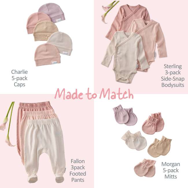 STERLING 3-Pack Side Snap Bodysuit, Sorbet - Onesies - 5