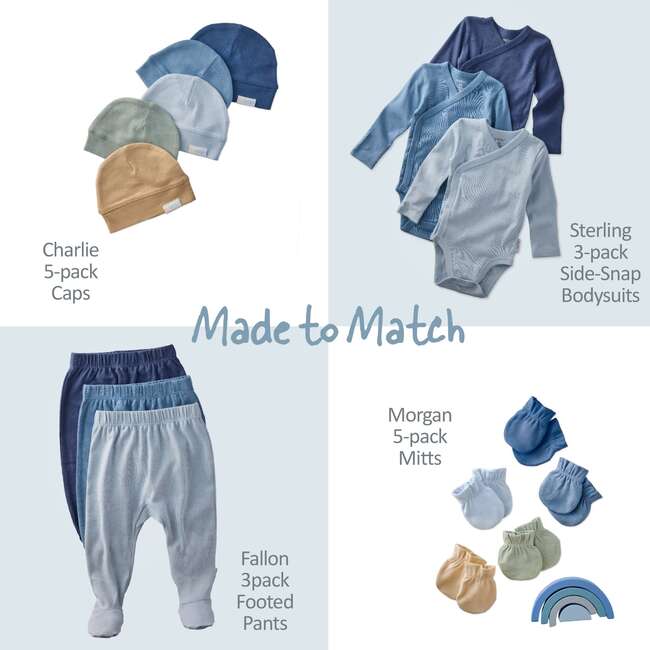 STERLING 3-Pack Side Snap Bodysuit, Terra - Onesies - 5