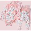 STERLING 3-Pack Side Snap Bodysuit, Floral Fields Check - Onesies - 6