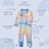 SCOUT Sleep & Play, Sunny Blue Rainbow - Footie Pajamas - 3