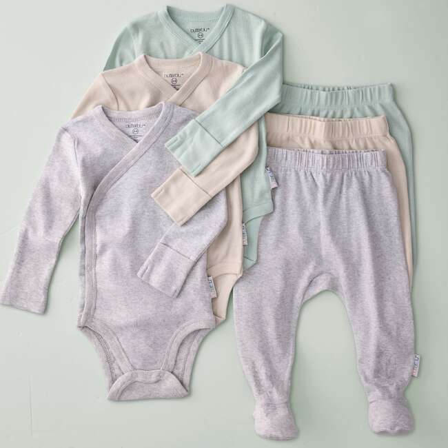 STERLING 3-Pack Side Snap Bodysuit, Seafoam - Onesies - 6