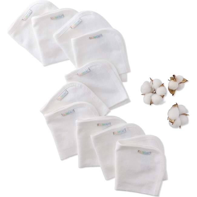 RIVER 10-Pack Washcloths, White