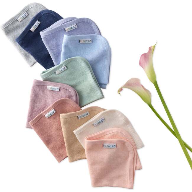 RIVER 10-Pack Washcloths, Sorbet Frost Rainbow