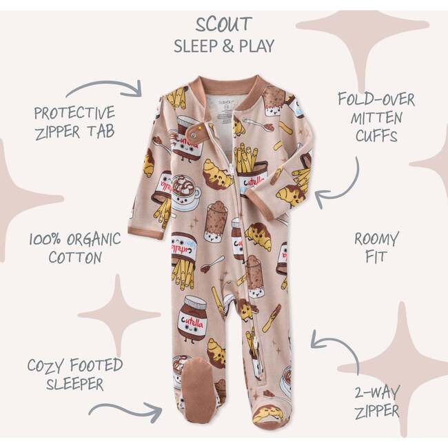 SCOUT Sleep & Play, Choc Full of Cute - Footie Pajamas - 3