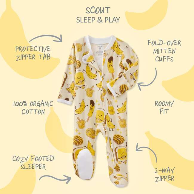 SCOUT Sleep & Play, Peeling Good - Footie Pajamas - 3