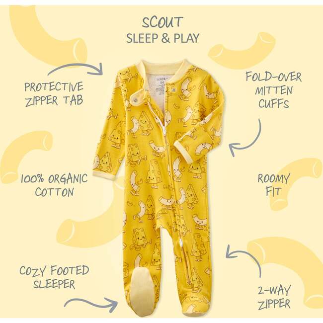 SCOUT Sleep & Play, Mac to my Cheese - Footie Pajamas - 3