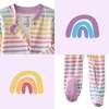 SCOUT Sleep & Play, Sunny Pink Rainbow - Footie Pajamas - 7