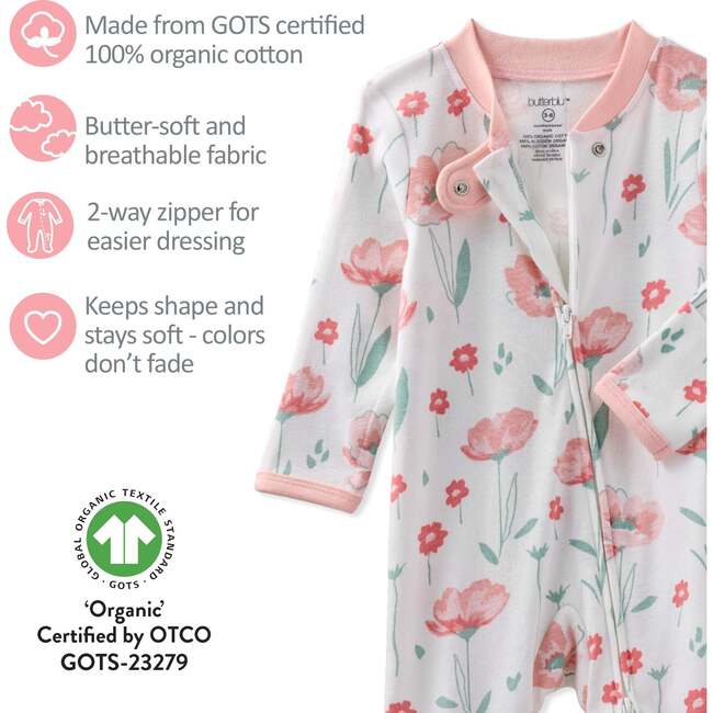 SCOUT Sleep & Play, Floral Fields - Footie Pajamas - 6