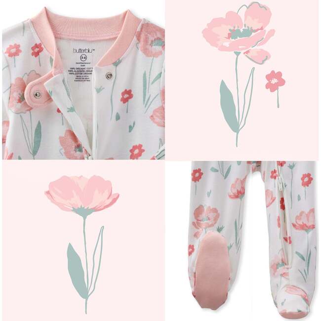 SCOUT Sleep & Play, Floral Fields - Footie Pajamas - 7