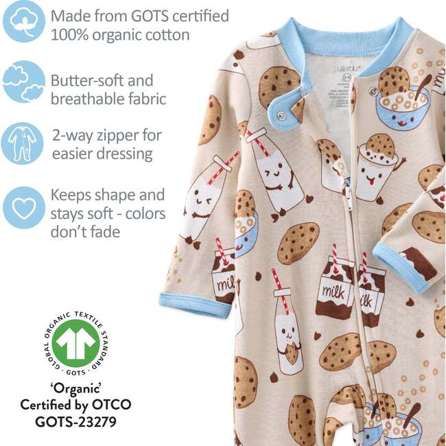 SCOUT Sleep & Play, Milk N Cookie Crew - Footie Pajamas - 6