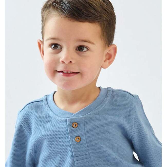 PAYTON 5-Pack Waffle Henleys, Terra