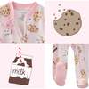 SCOUT Sleep & Play, Pink Milk N Cookies Crew - Footie Pajamas - 7