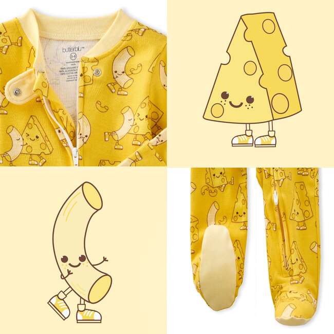 SCOUT Sleep & Play, Mac to my Cheese - Footie Pajamas - 7