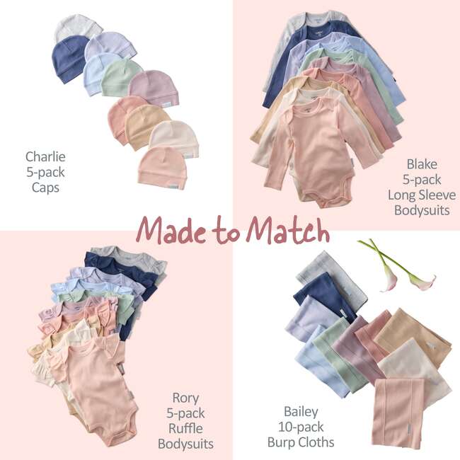 RIVER 10-Pack Washcloths, Sorbet Frost Rainbow - Washcloths & Hand Towels - 7