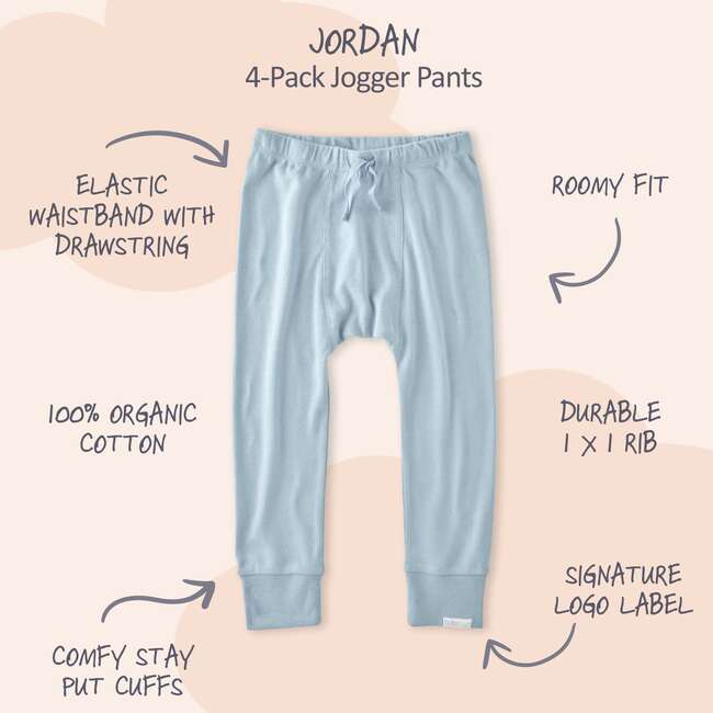 JORDAN 4-Pack Jogger Pants, Terra - Pants - 3