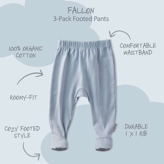 FALLON 3-Pack Footed Pants, Terra - Pants - 3