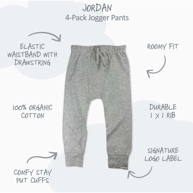 JORDAN 4-Pack Jogger Pants, Stone - Pants - 3