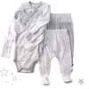FALLON 3-Pack Footed Pants, Gray Twinkle - Pants - 2