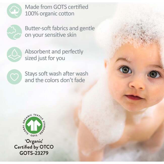 RIVER 10-Pack Washcloths, Seafoam Terra - Washcloths & Hand Towels - 5