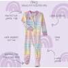 CRUZ Snug Fit Footed Sleeper, Sunny Pink Rainbow - Footie Pajamas - 3