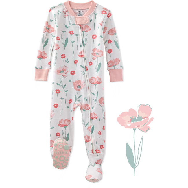 CRUZ Snug Fit Footed Sleeper, Floral Fields