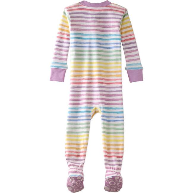 CRUZ Snug Fit Footed Sleeper, Sunny Pink Rainbow - Footie Pajamas - 4
