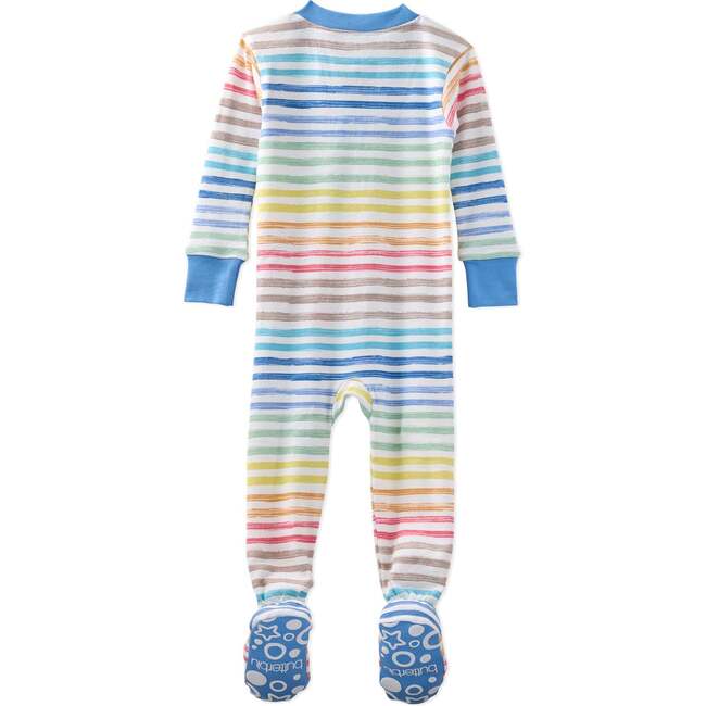 CRUZ Snug Fit Footed Sleeper, Sunny Blue Rainbow - Footie Pajamas - 4