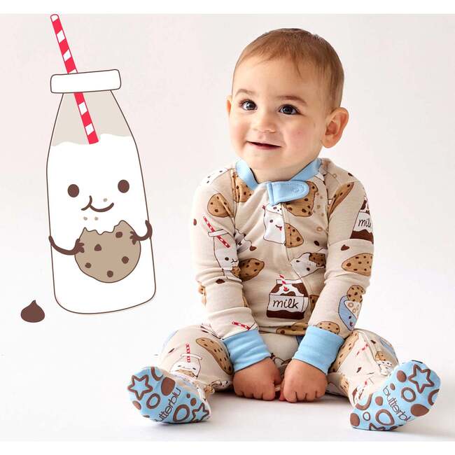 CRUZ Snug Fit Footed Sleeper, Milk N Cookie Crew