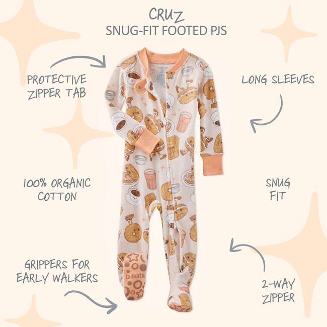 CRUZ Snug Fit Footed Sleeper, Schmear - Footie Pajamas - 4