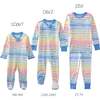 CRUZ Snug Fit Footed Sleeper, Sunny Blue Rainbow - Footie Pajamas - 5