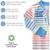 CRUZ Snug Fit Footed Sleeper, Sunny Blue Rainbow - Footie Pajamas - 6