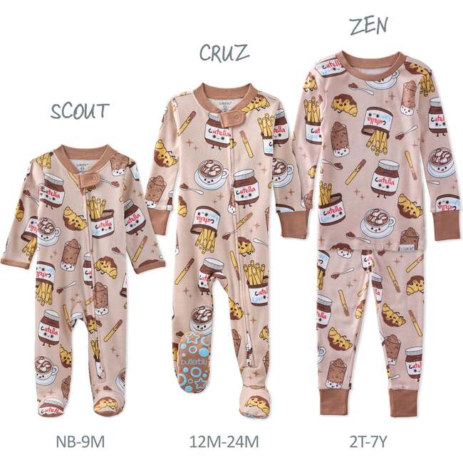 CRUZ Snug Fit Footed Sleeper, Choc Full of Cute - Footie Pajamas - 5