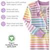 CRUZ Snug Fit Footed Sleeper, Sunny Pink Rainbow - Footie Pajamas - 6