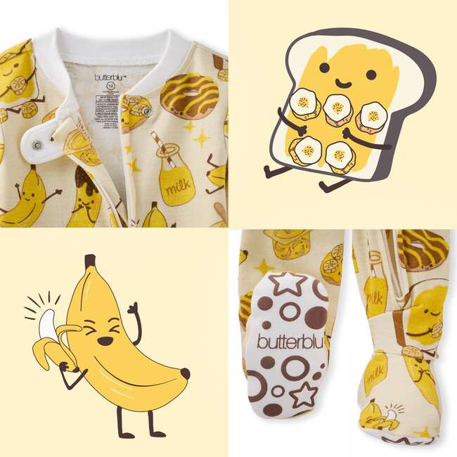 CRUZ Snug Fit Footed Sleeper, Peeling Good - Footie Pajamas - 7