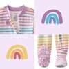 CRUZ Snug Fit Footed Sleeper, Sunny Pink Rainbow - Footie Pajamas - 7