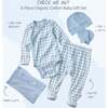 CHECK ME OUT BABY 6-Piece Gift Set, Blue Check - Mixed Apparel Set - 3 - thumbnail