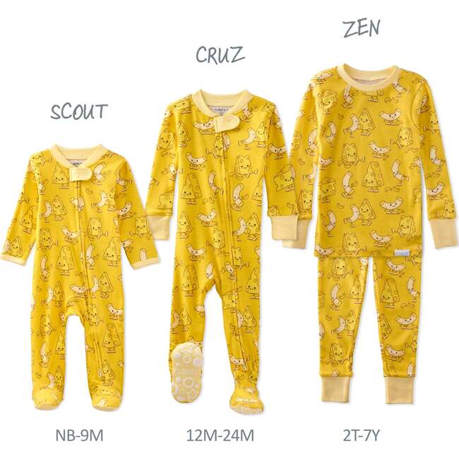 CRUZ Snug Fit Footed Sleeper, Mac to my Cheese - Footie Pajamas - 5