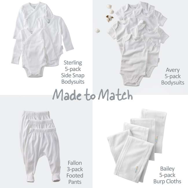 CHARLIE 5-Pack Caps, White - Hats - 5