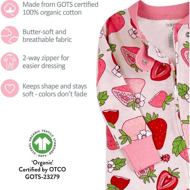 CRUZ Snug Fit Footed Sleeper, Berry Best - Footie Pajamas - 6