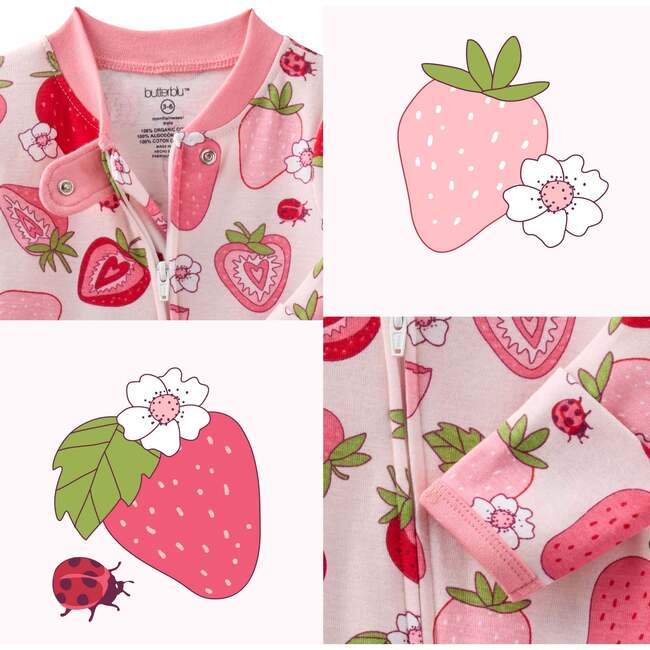 CRUZ Snug Fit Footed Sleeper, Berry Best - Footie Pajamas - 7