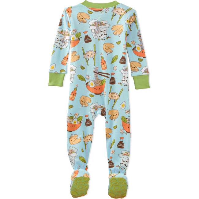 CRUZ Snug Fit Footed Sleeper, Blue Dim Sum Fun - Footie Pajamas - 4