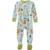 CRUZ Snug Fit Footed Sleeper, Blue Dim Sum Fun - Footie Pajamas - 4