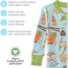 CRUZ Snug Fit Footed Sleeper, Blue Dim Sum Fun - Footie Pajamas - 6