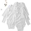 BLAKE 5-Pack Long Sleeve Bodysuits, White - Onesies - 1 - thumbnail