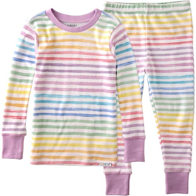 ZEN 2-Piece Pajama, Sunny Pink Rainbow