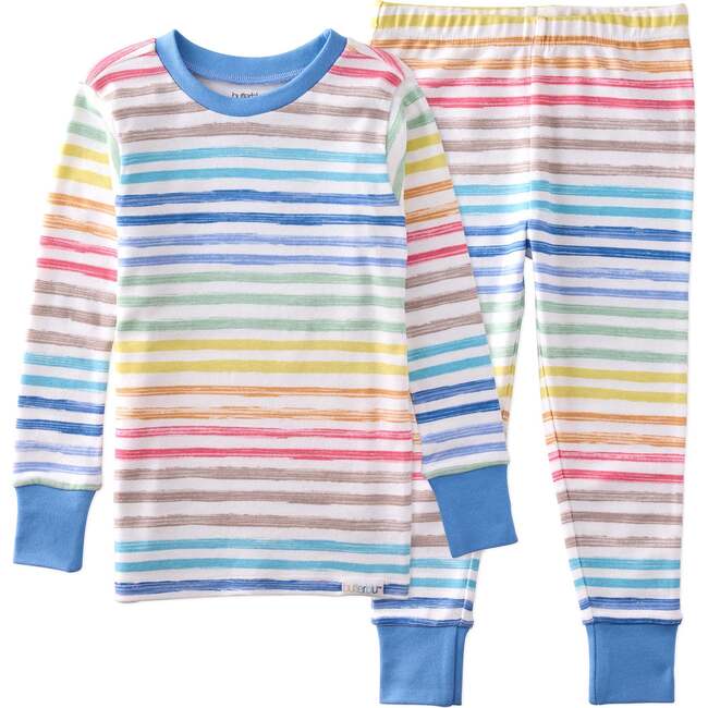 ZEN 2-Piece Pajama, Sunny Blue Rainbow