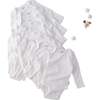 BLAKE 10-Pack Long Sleeve Bodysuit, White - Onesies - 1 - thumbnail