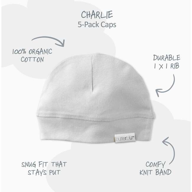 CHARLIE 5-Pack Caps, Stone - Hats - 3