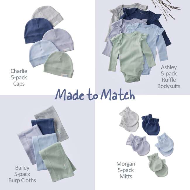 CHARLIE 5-Pack Caps, Frost - Hats - 4